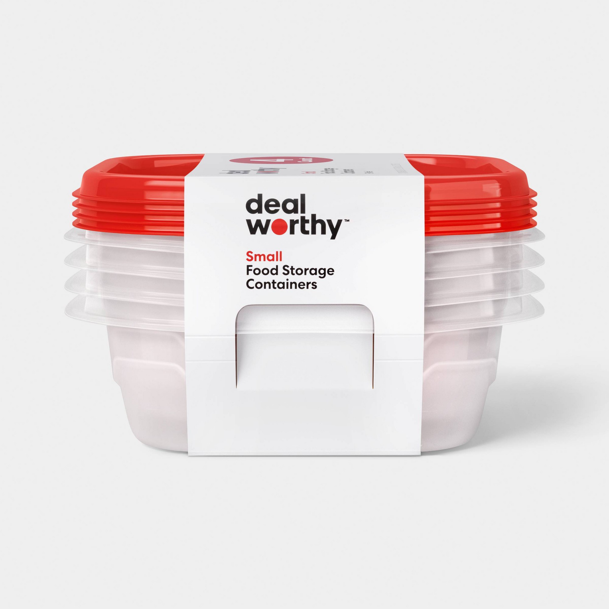 Food Storage Pantry - 4-delige kleine vierkante voedselbewaarbakjes met klikdeksels,