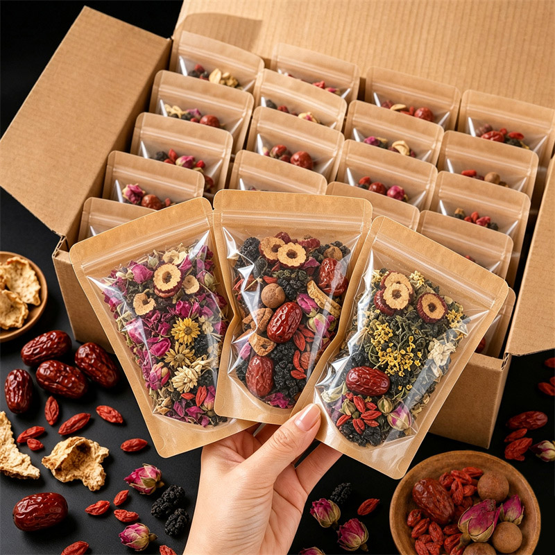 Food Storage Roll Bags - 100 Stuks Doorzichtig Kraftpapier Verpakking Stand