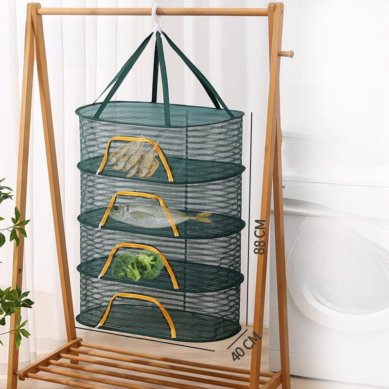 Food Storage Net - Verdikte meerlaagse voedseldroogrek, groente- en visdroognet,