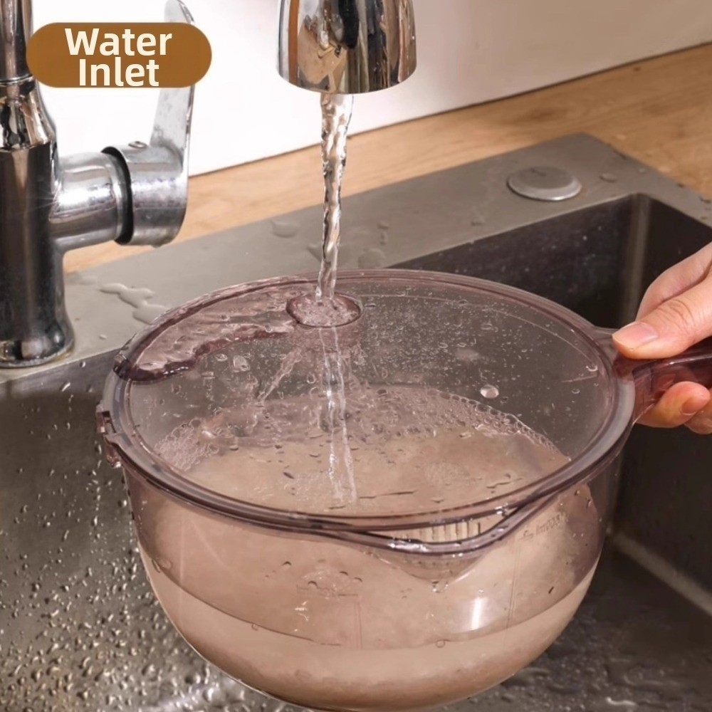 Food Storage Vegetables - Groentenafgietbak met lange handgreep, grote capaciteit,