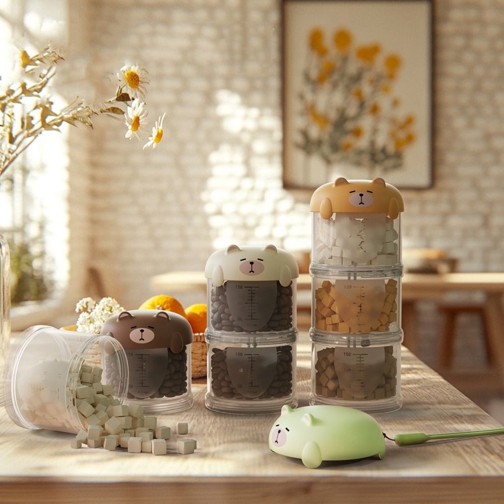 Food Storage For Dog - Praktische Plastic Multi-Layer Kattenvoerdoos Vochtbestendig Leuke