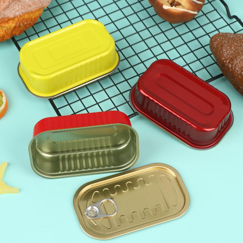 Food Storage Boxes - 2 stuks rechthoekige mini verzegelde metalen