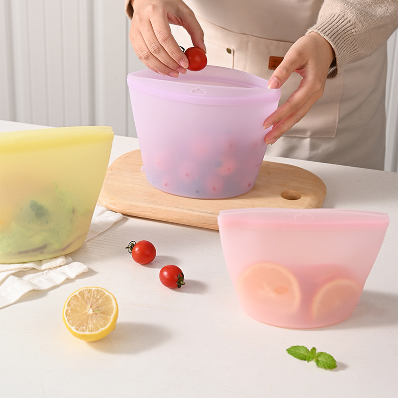 Food Storage Roll Bags - Zelfdichtende siliconen opbergzak, voedselbewaarzak, draagbare verse