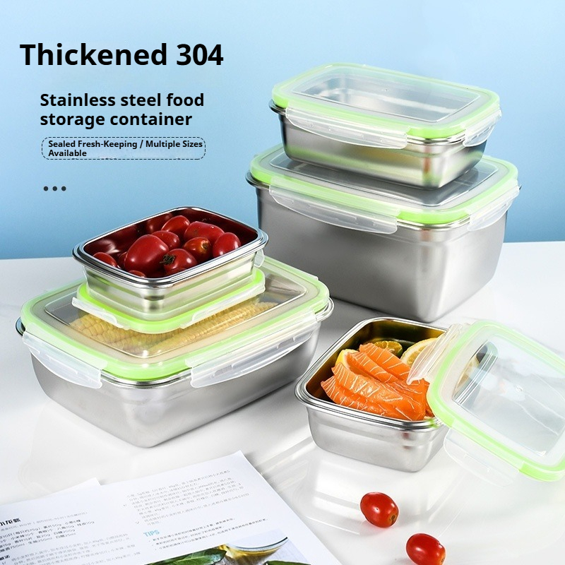 Food Storage With Colander - Lunchbox-set van 304 roestvrij staal met