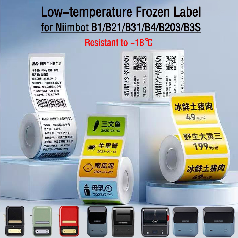 Food Storage Temperature - NIIMBOT B1/B2/B21/B31/B4/B203/B3S/B2 Koelkast Vriezer Vershoudbox Etiketpapier