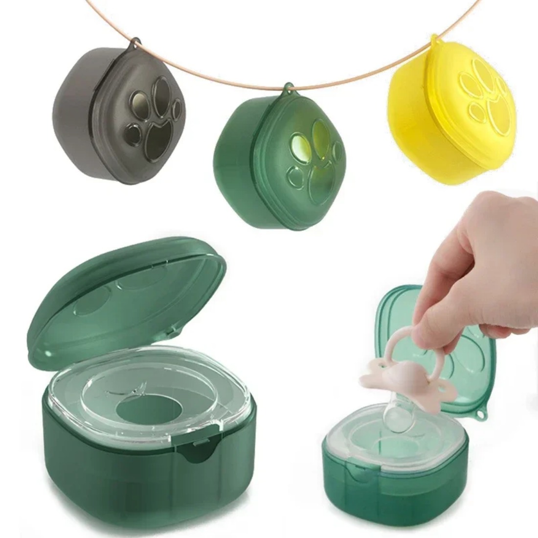 Food Storage Silicone - Food Grade Siliconen Fopspeendoos Baby Cartoon