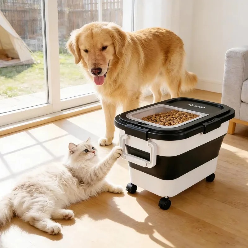 Food Storage For Dog - Hondenvoer opbergcontainer 20-25 lbs, luchtdichte hondenvoeropbergbak