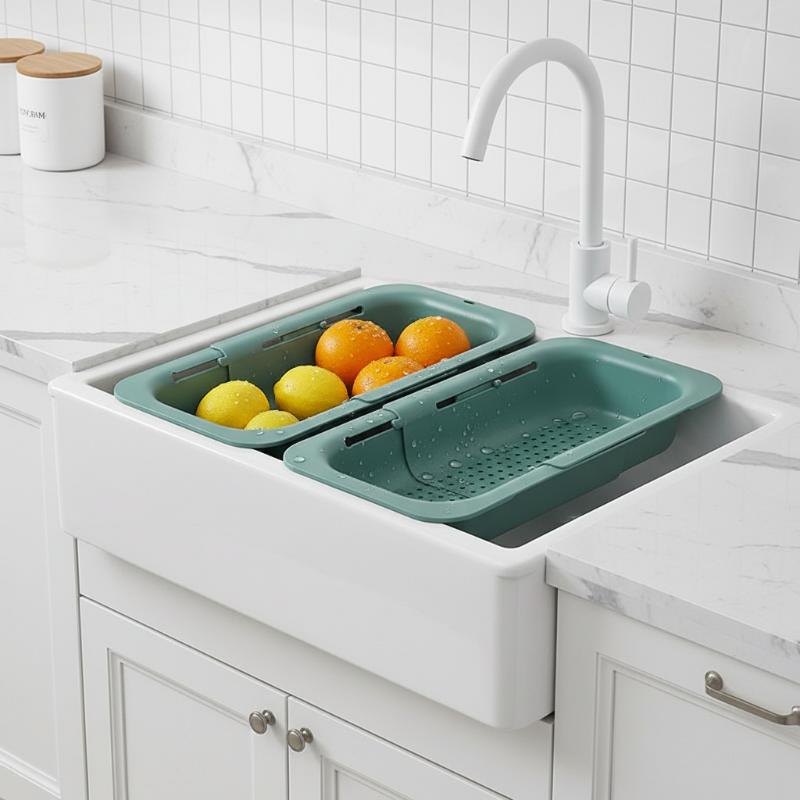 Food Storage Non Toxic - Telescopische afvoermand, lichtgewicht opbergmand voor de