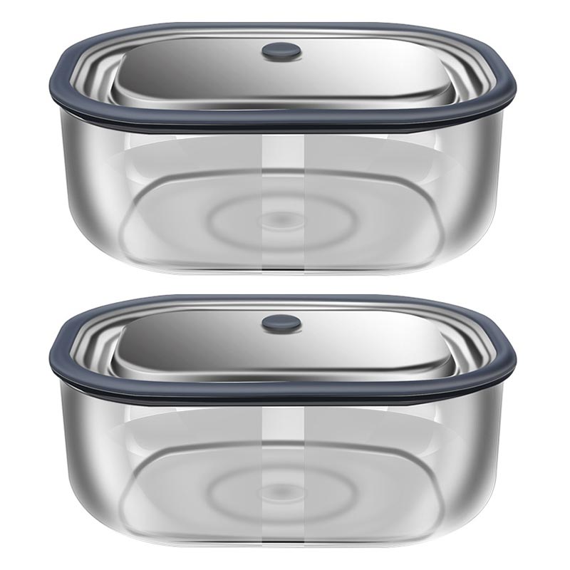 Food Storage With Colander - Hoge Borosilicaatglas Rechthoek Lunchbox Magnetron Verwarming