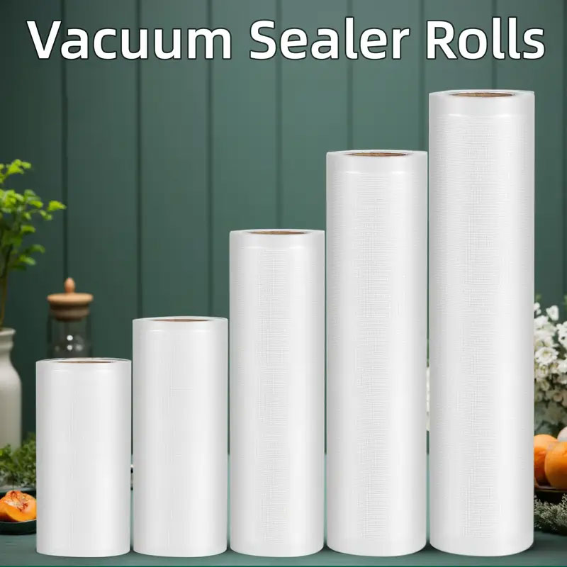 Food Storage Roll Bags - 500CM Vacuümzakken Rol Antislip Mesh Design