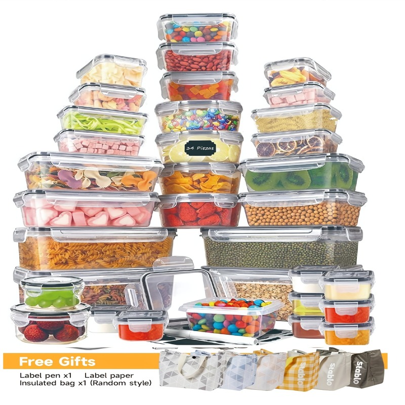 Food Storage With Colander - 48-delige BPA-vrije voedselbewaarset – 24 luchtdichte