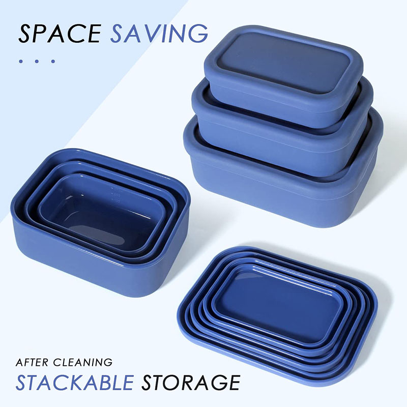 Food Storage Silicone - Lekvrije Bento Lunchbox Herbruikbare BPA-vrije maaltijdbereidingscontainer
