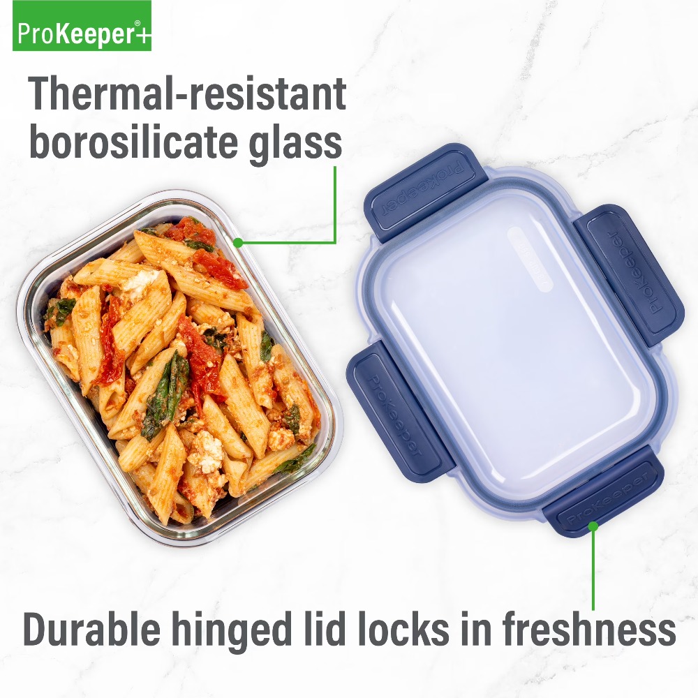 2,8-cup glazen voedselbewaarba - Food Storage With Glass Lids recensie en prijs