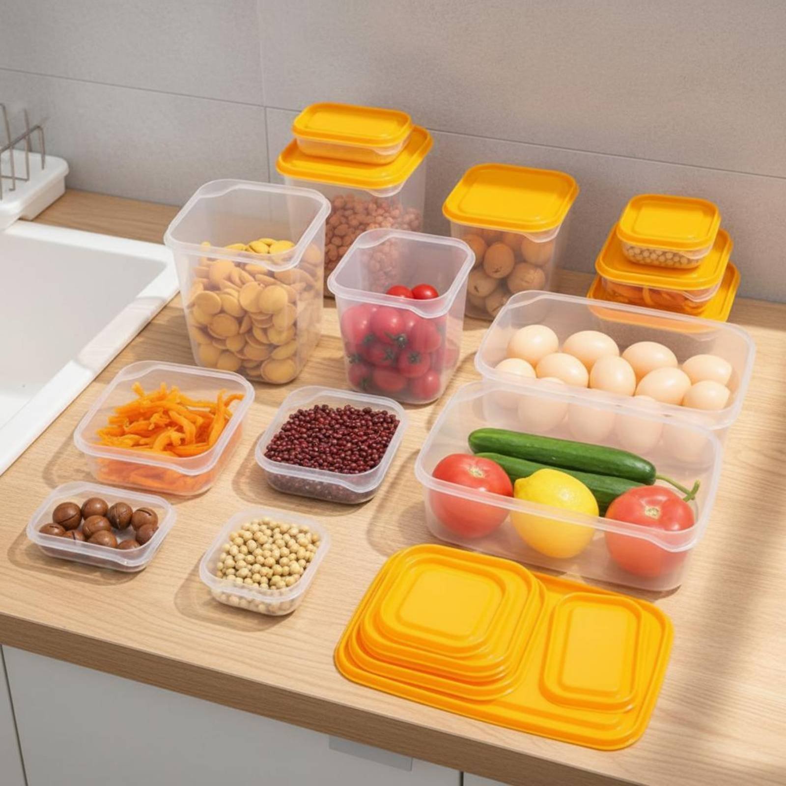 17-delige koelkast opbergbox s - Food Storage Boxes recensie en prijs