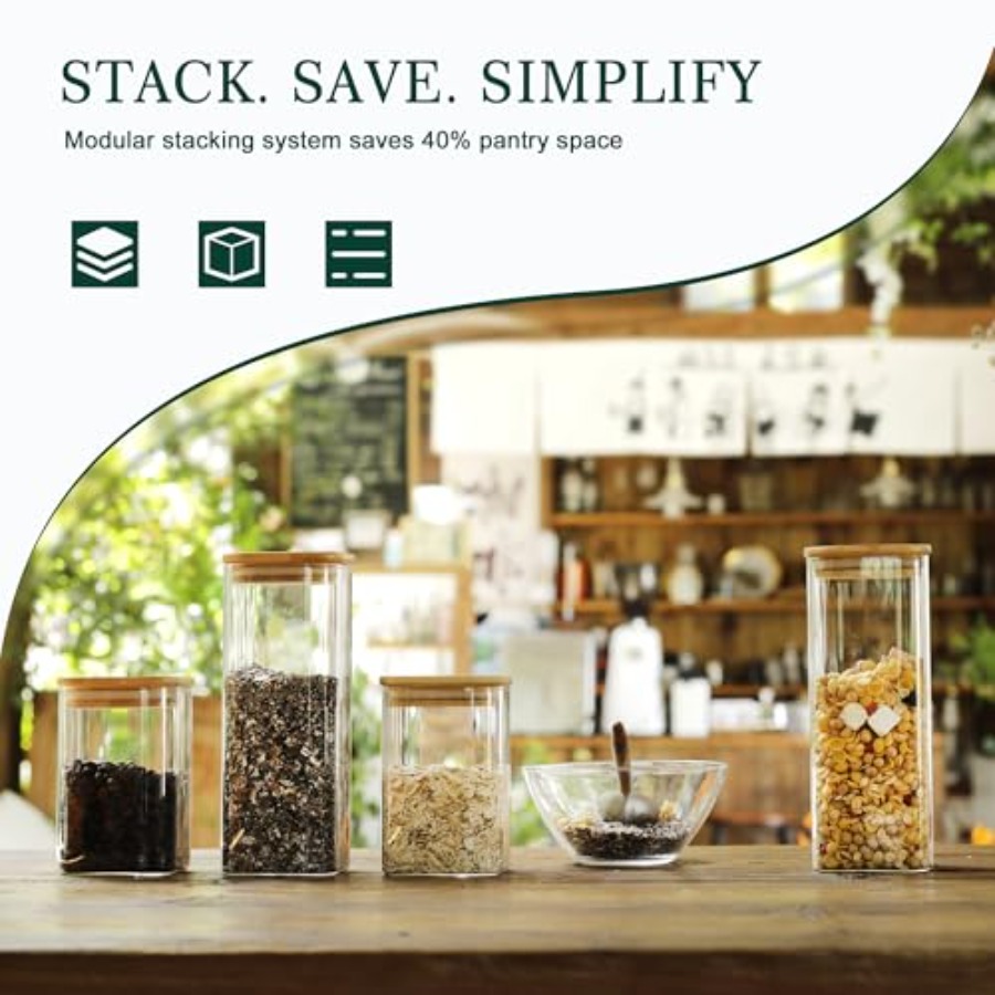 12-pack vierkante glazen voorr - Food Storage With Glass Lids recensie en prijs