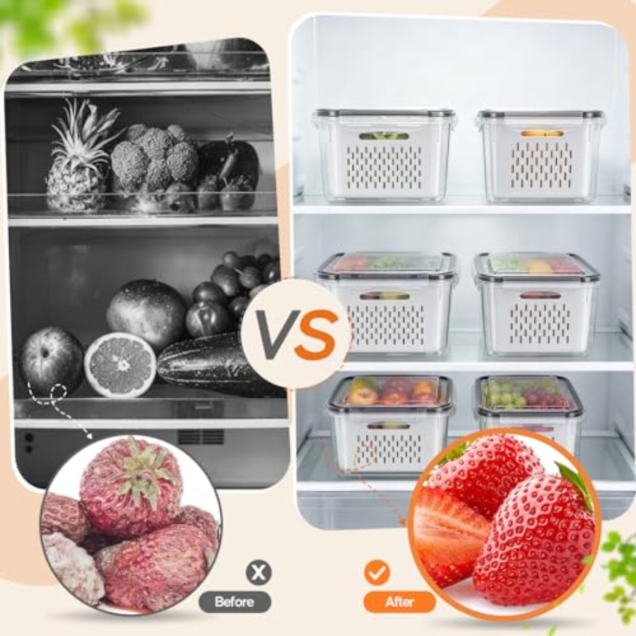 Fruitopbergcontainers voor de  - Food Storage With Colander recensie en prijs