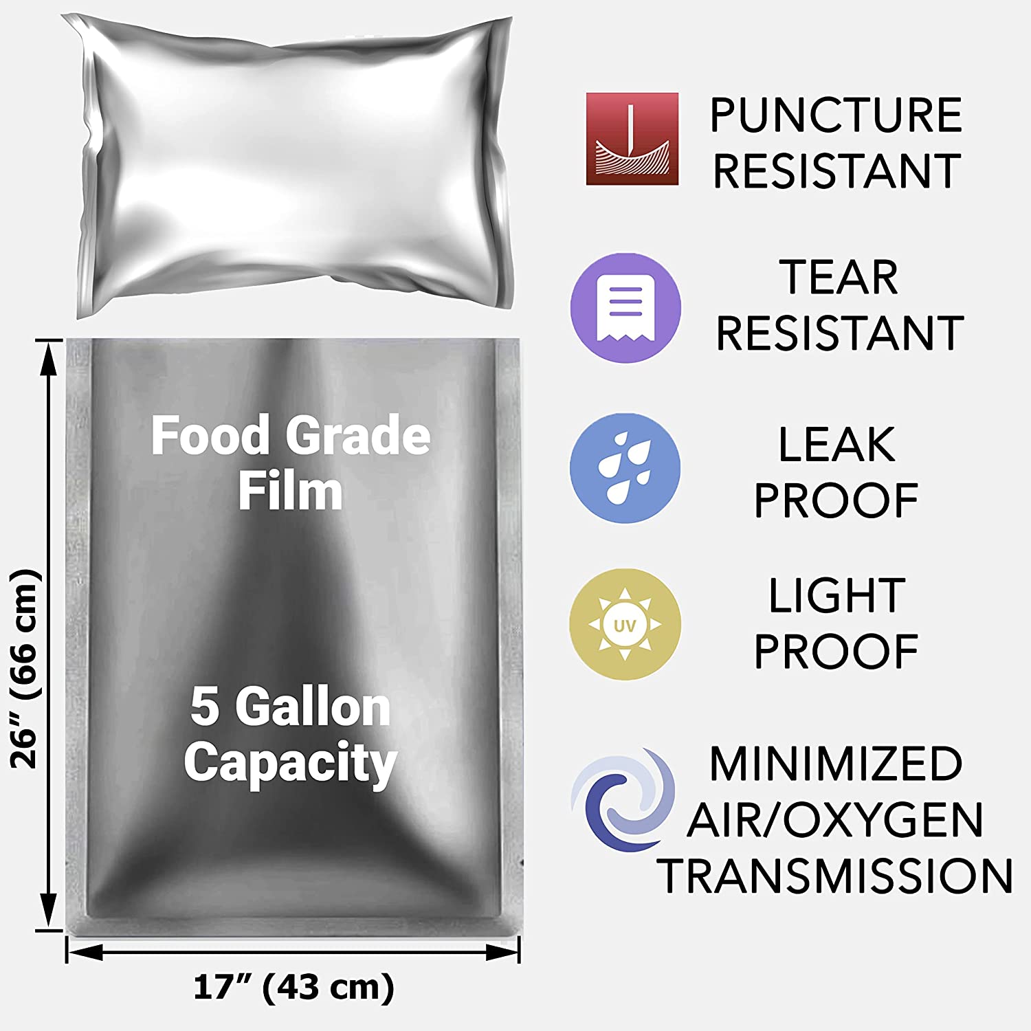 10 verpakkingen 5 gallon Mylar - Food Storage In Mylar Bags recensie en prijs