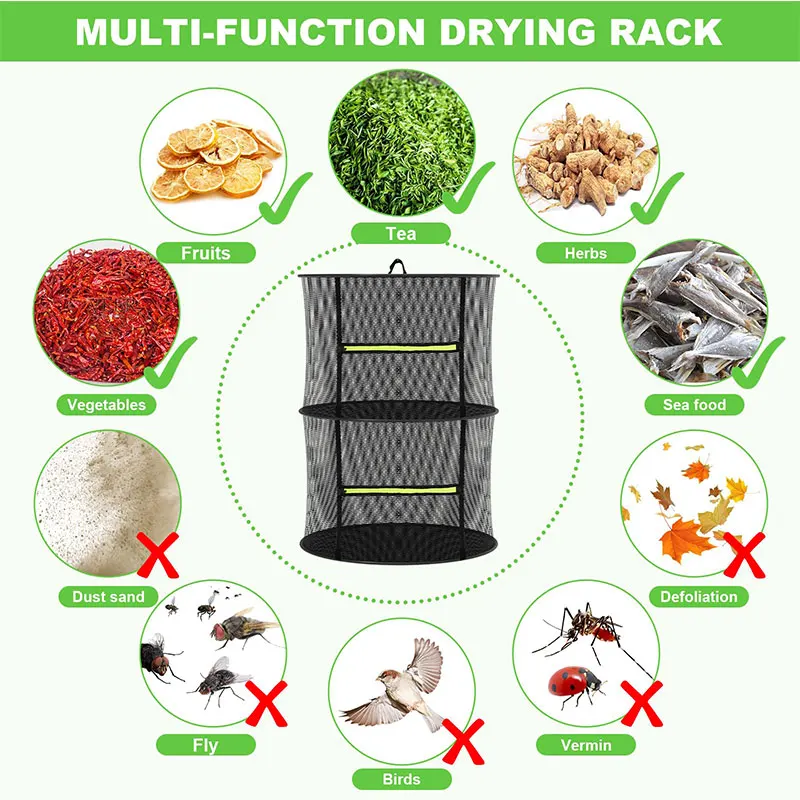 Voedseldroognet Mesh-droger vo - Food Storage Net recensie en prijs