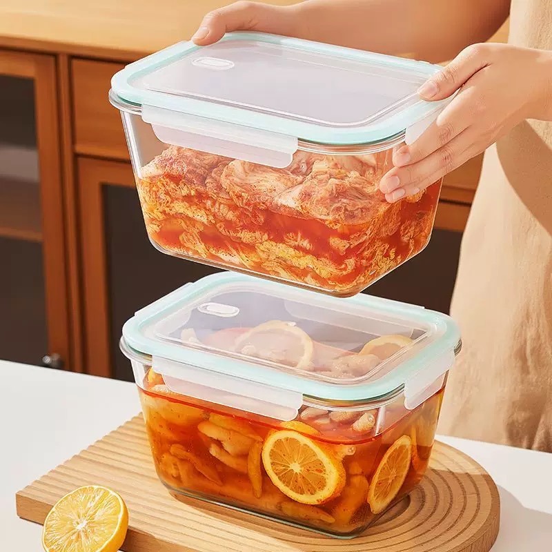 Grote glazen voedselbewaarbak  - Food Storage With Glass Lids recensie en prijs