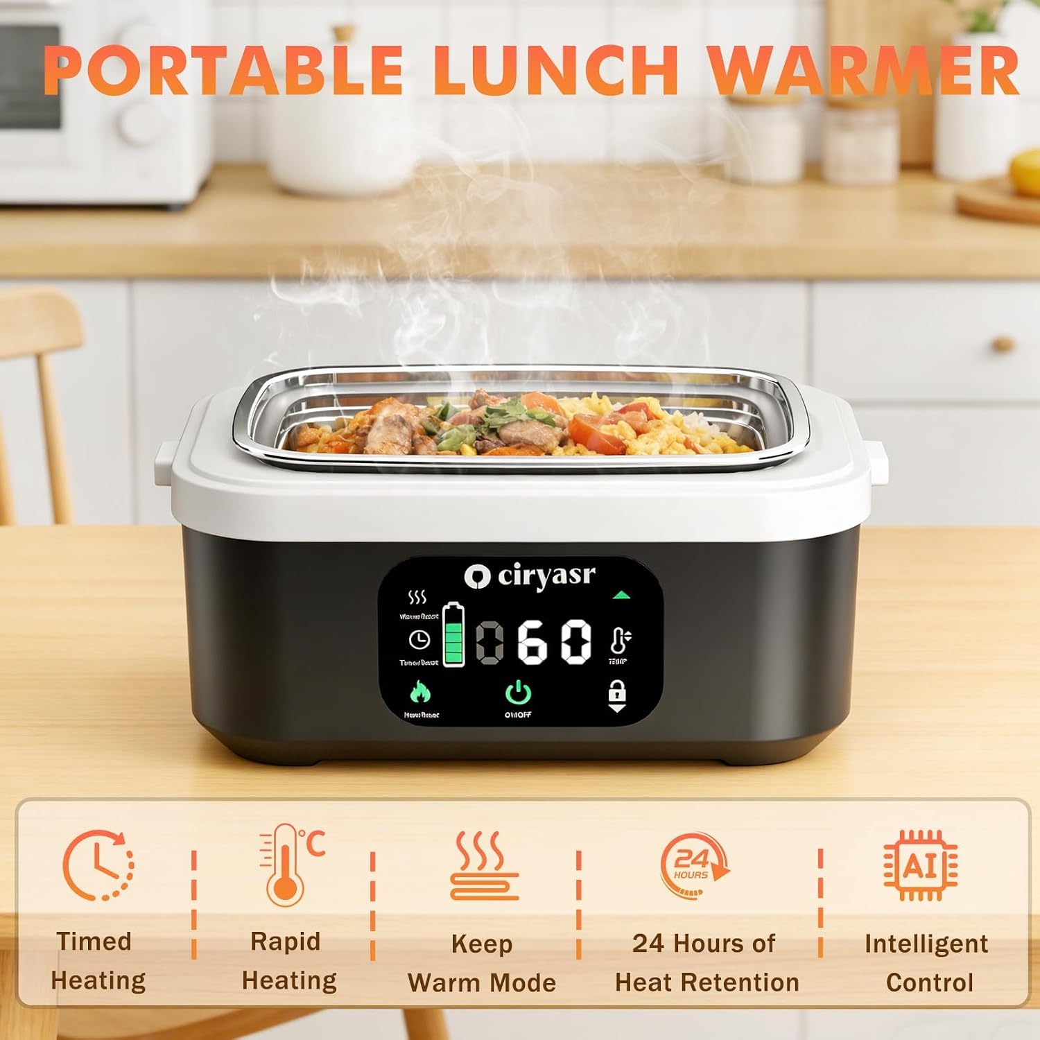 Krachtige elektrische lunchbox - Food Storage Warmer recensie en prijs