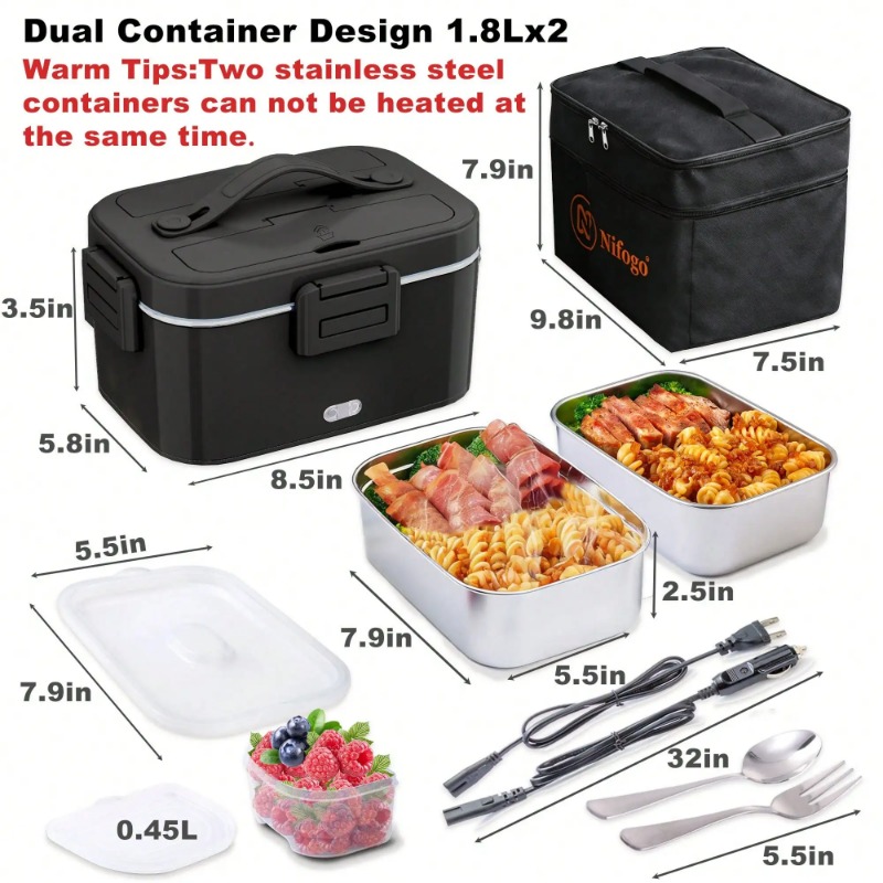 100W Elektrisch Verwarmde Lunc - Food Storage Warmer recensie en prijs