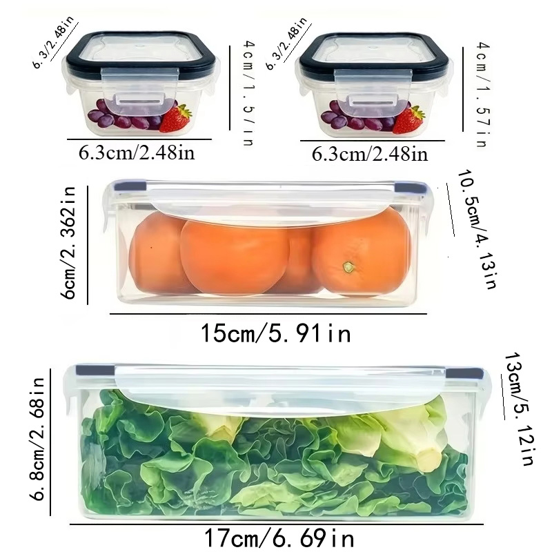 8-delige set inclusief 4 conta - Food Storage With Colander recensie en prijs