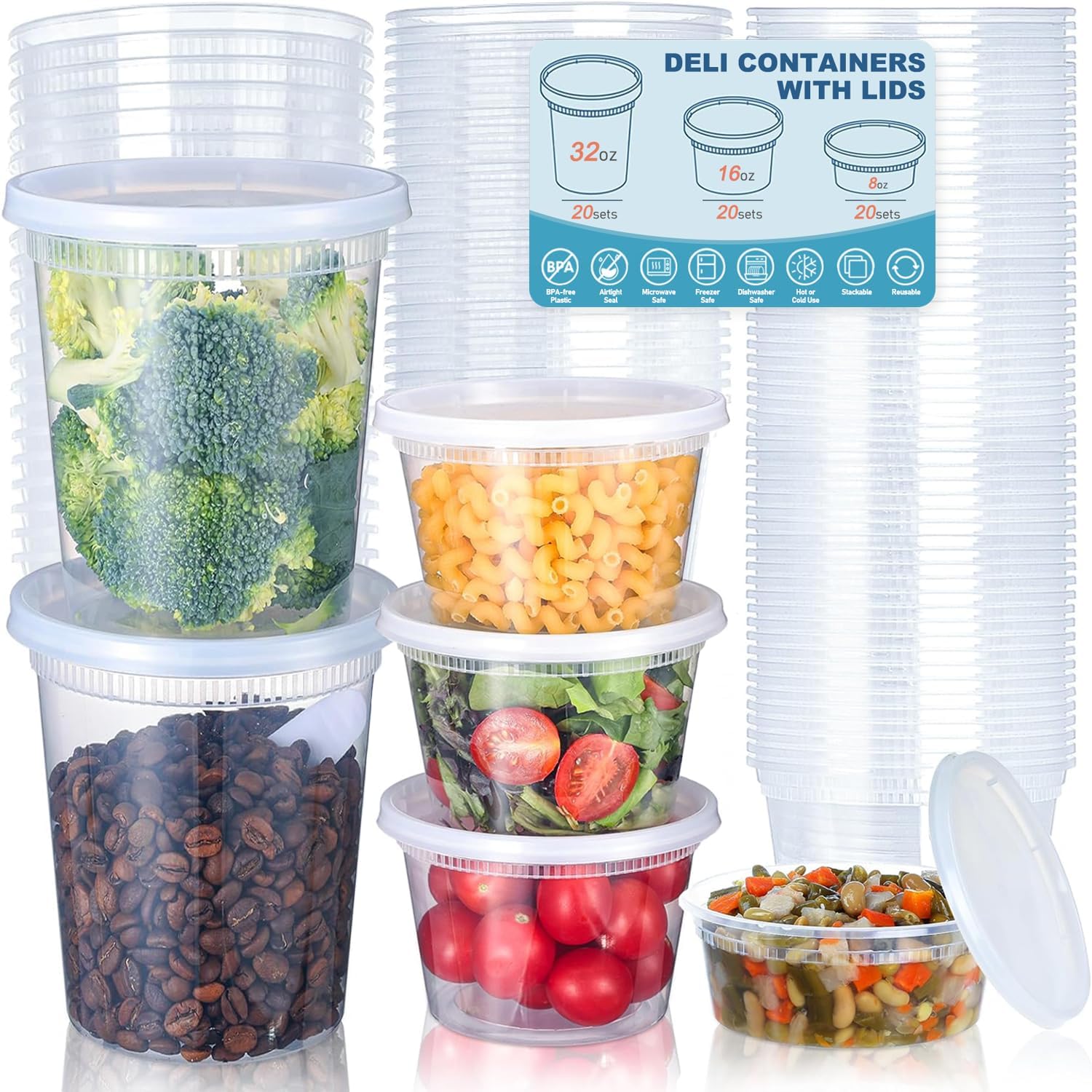 24 stks Deli Voedselopslagcont - Food Storage With Colander recensie en prijs