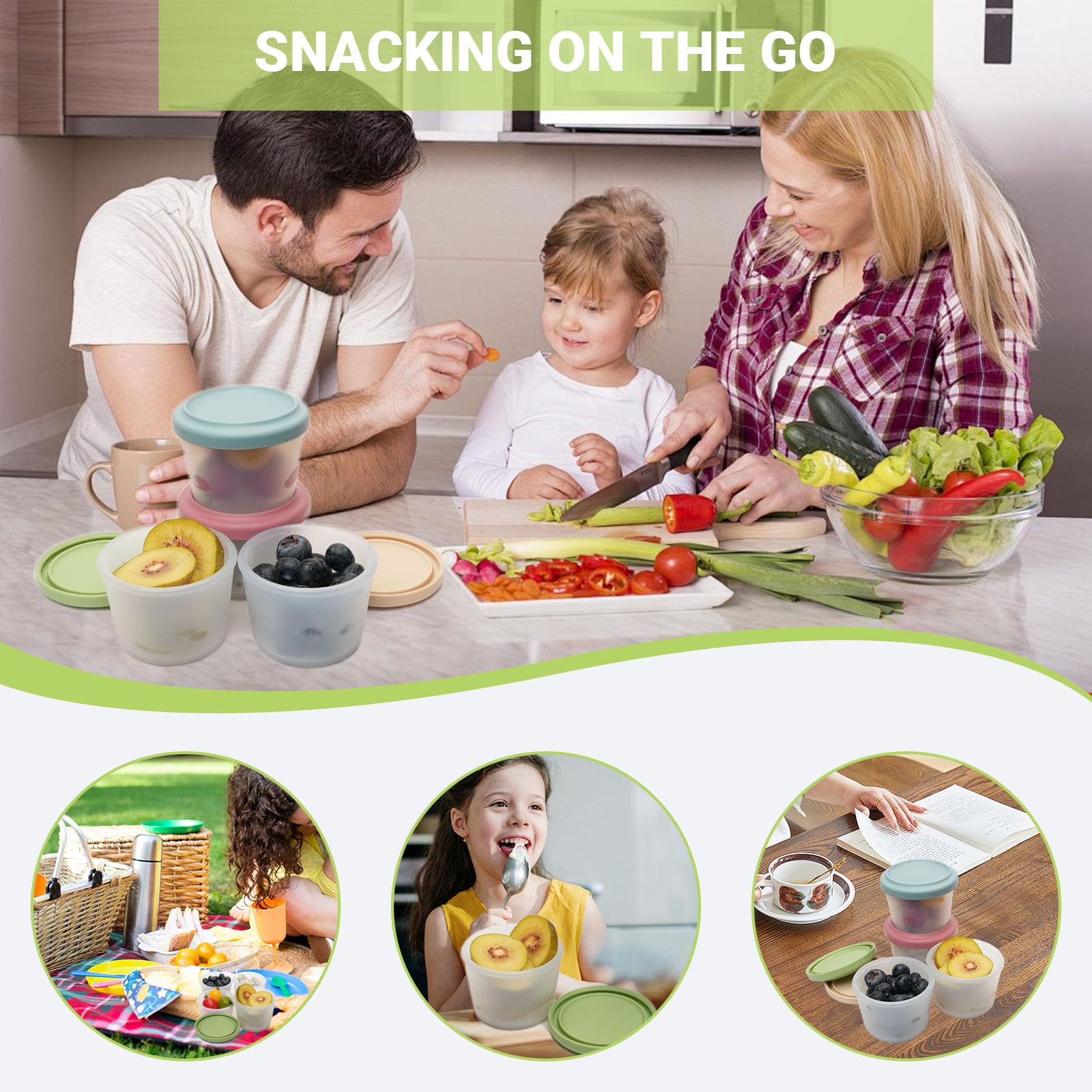 Voedselveilige siliconen babyv - Food Storage Silicone recensie en prijs