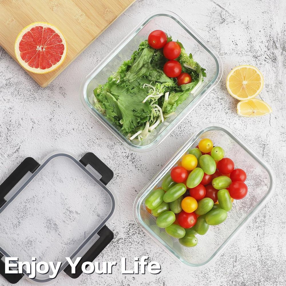 4-delige glazen voedselbewaarc - Food Storage With Glass Lids recensie en prijs