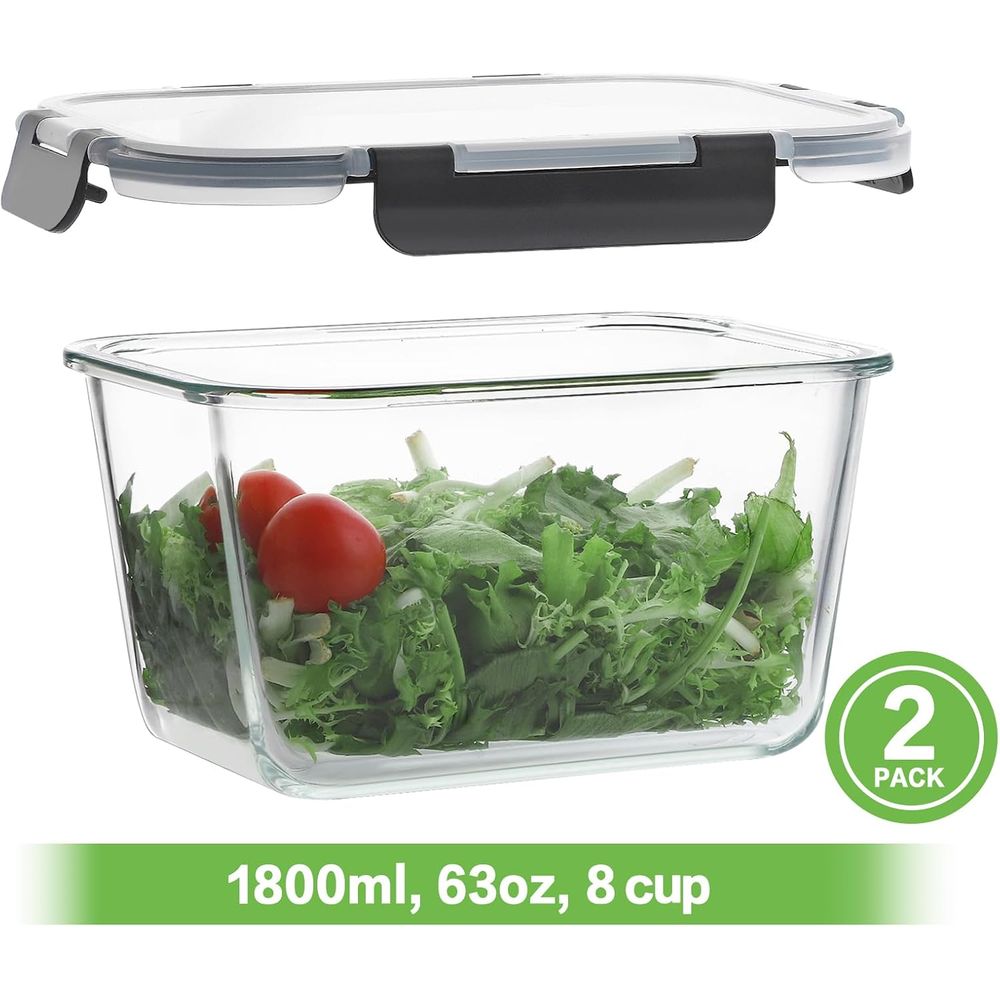 4-delige glazen voedselbewaarc - Food Storage With Glass Lids recensie en prijs