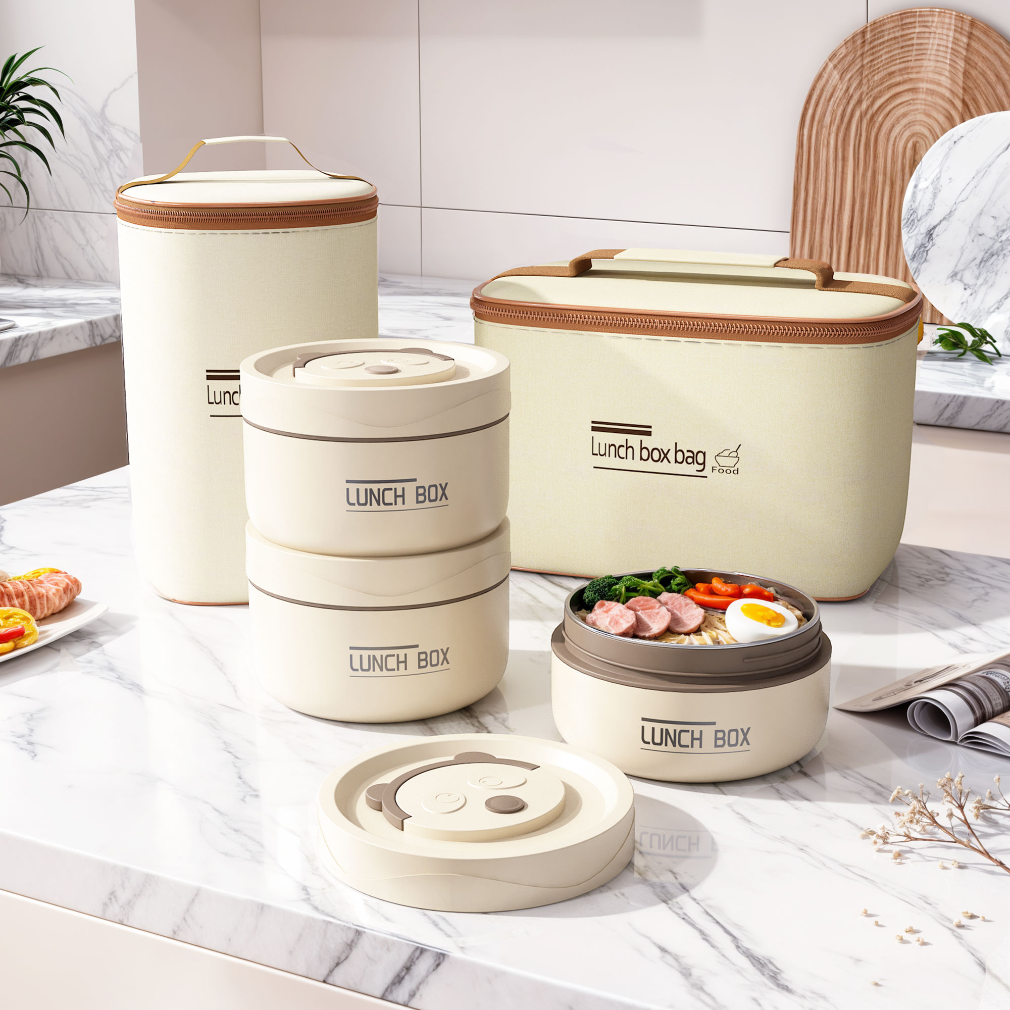 Geïsoleerde lunchtas met 4 sta - Food Storage Warmer recensie en prijs