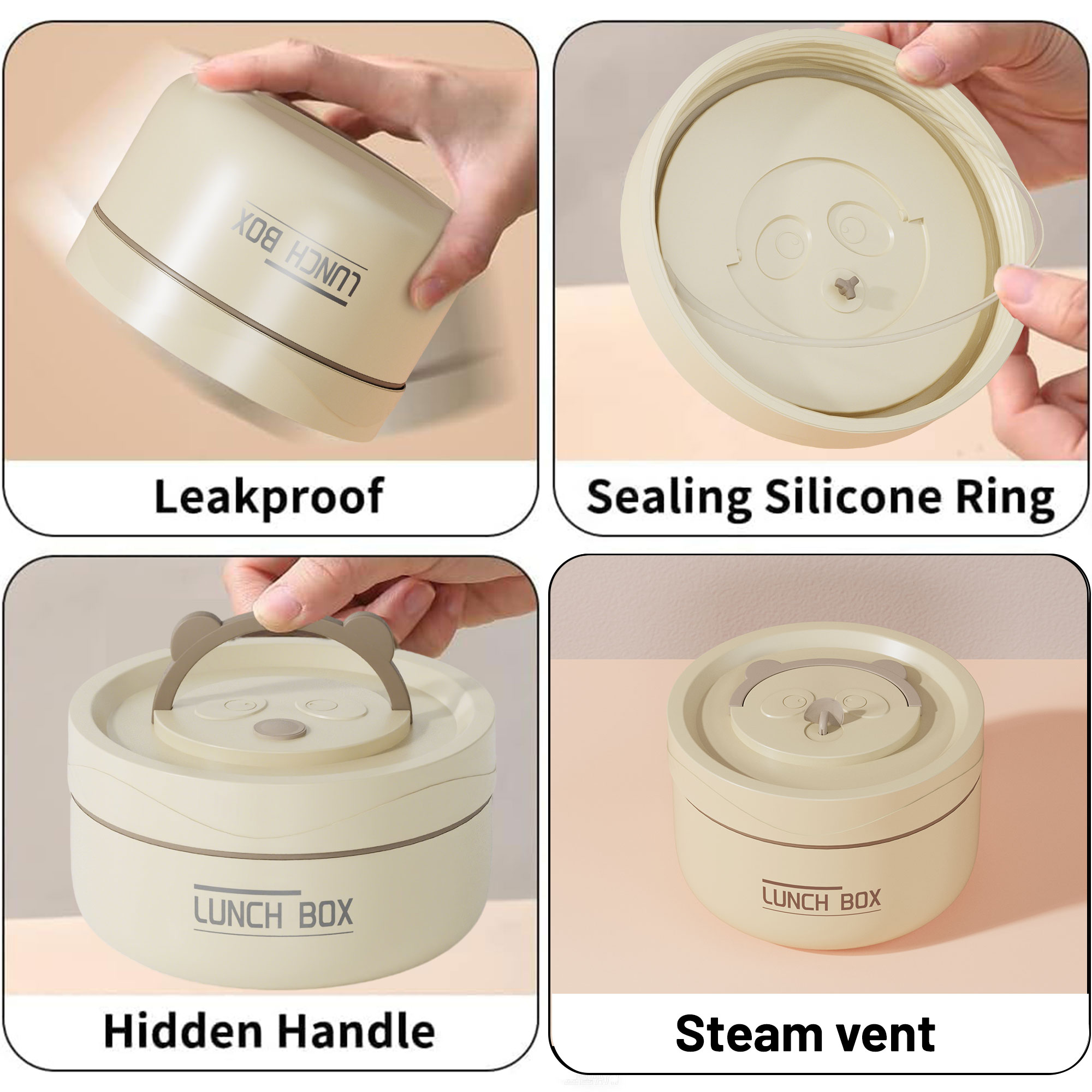 Geïsoleerde lunchtas met 4 sta - Food Storage Warmer recensie en prijs