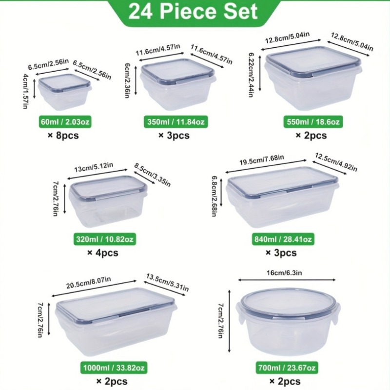 48-delige BPA-vrije voedselbew - Food Storage With Colander recensie en prijs