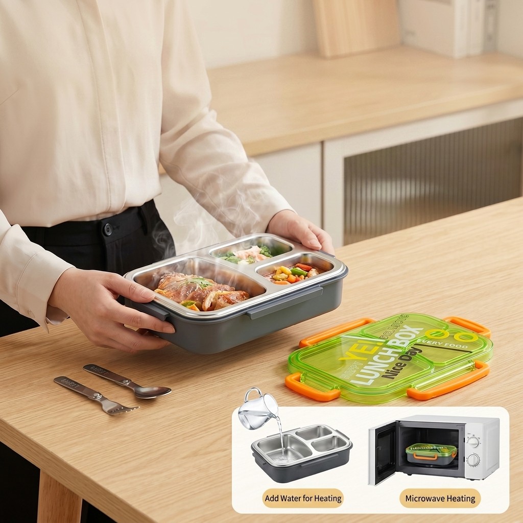 Microgolfbestendige 304 roestv - Food Storage Square Containers recensie en prijs