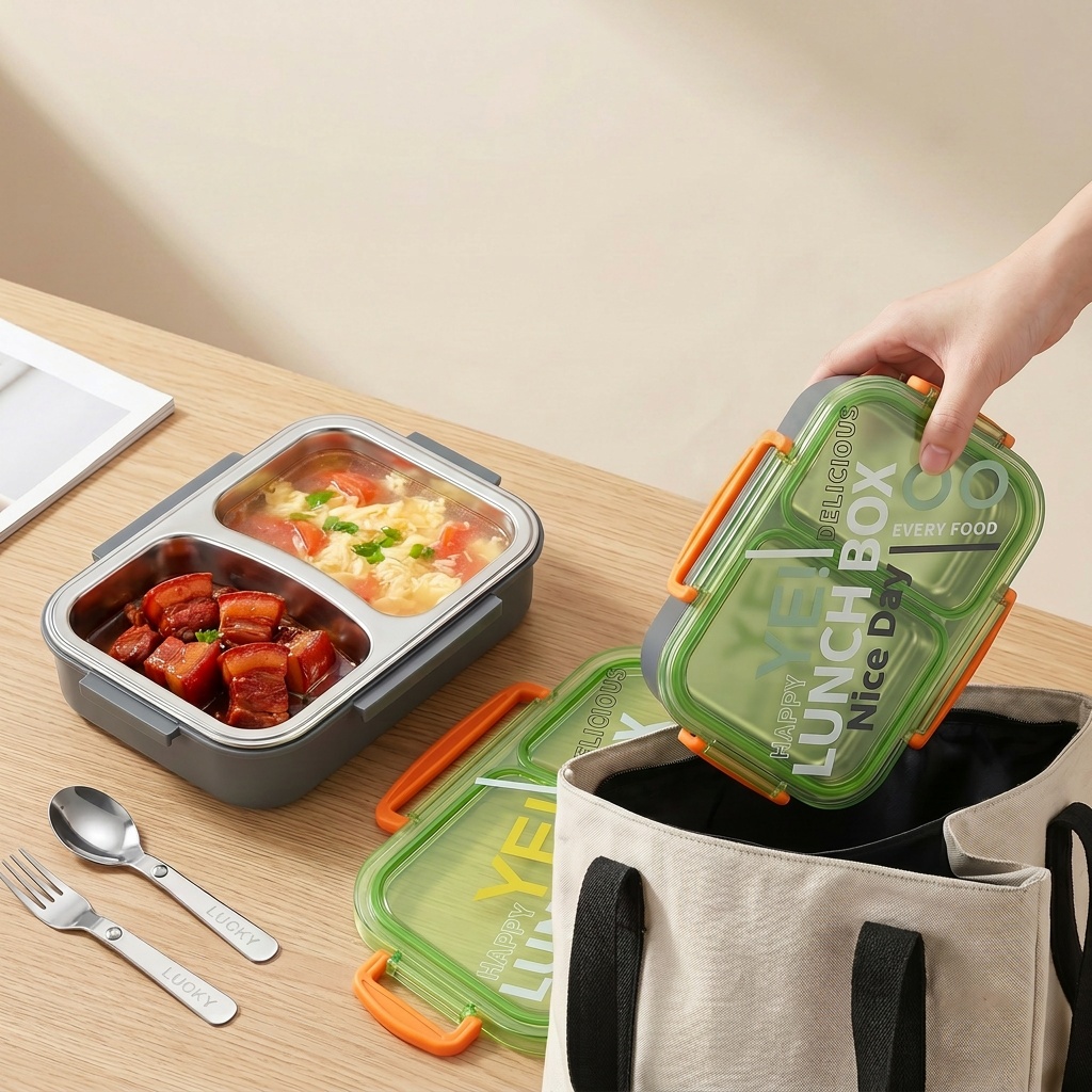 Microgolfbestendige 304 roestv - Food Storage Square Containers recensie en prijs