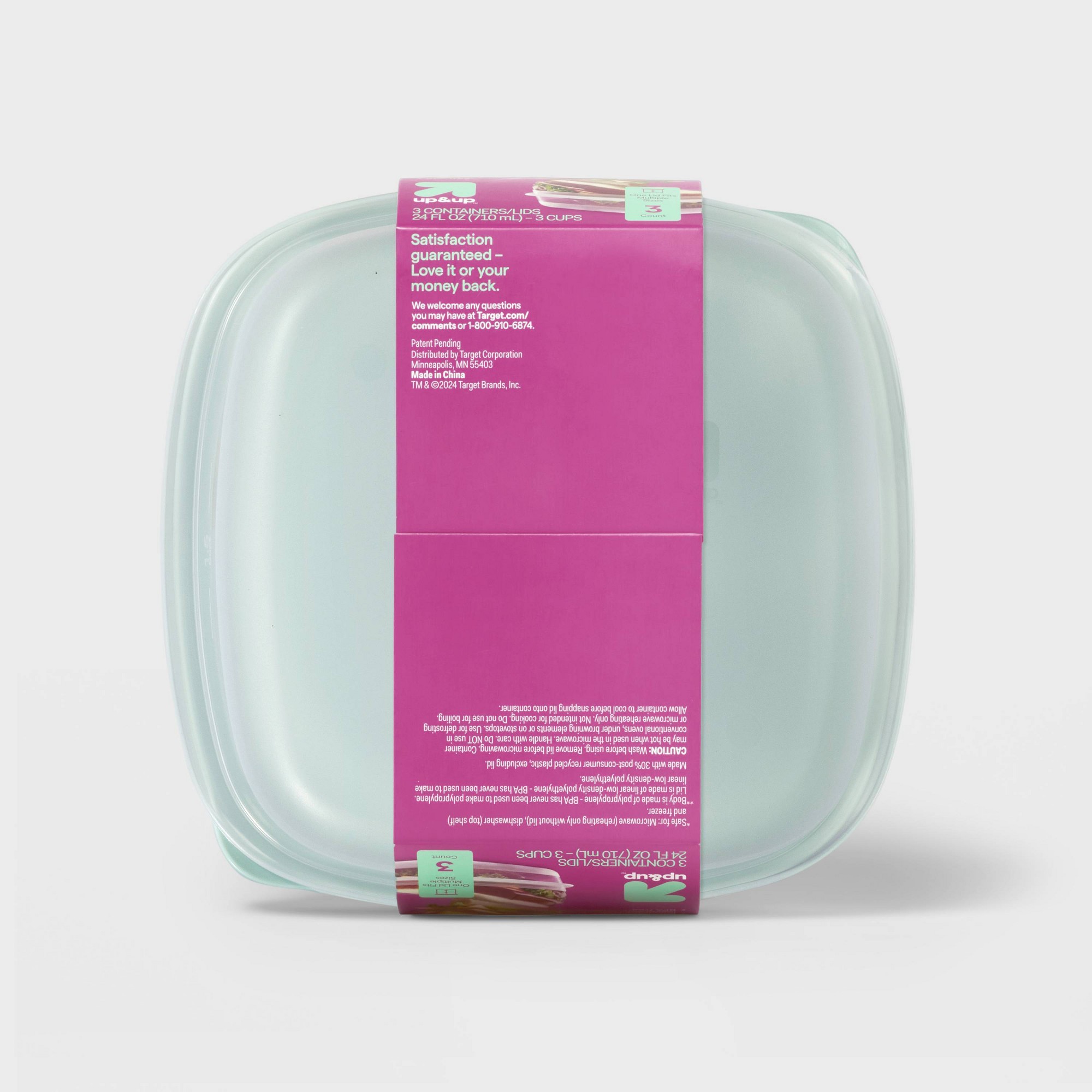 3-delige vierkante voedselopsl - Food Storage Square Containers recensie en prijs