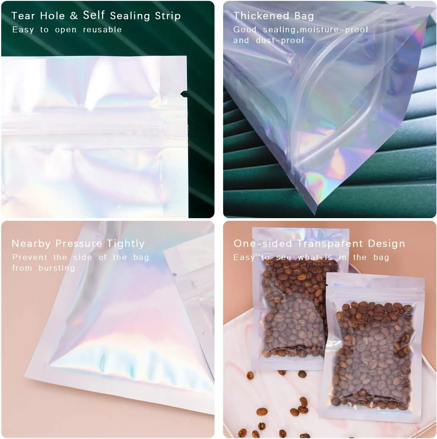 Hersluitbare holografische reg - Food Storage In Mylar Bags recensie en prijs