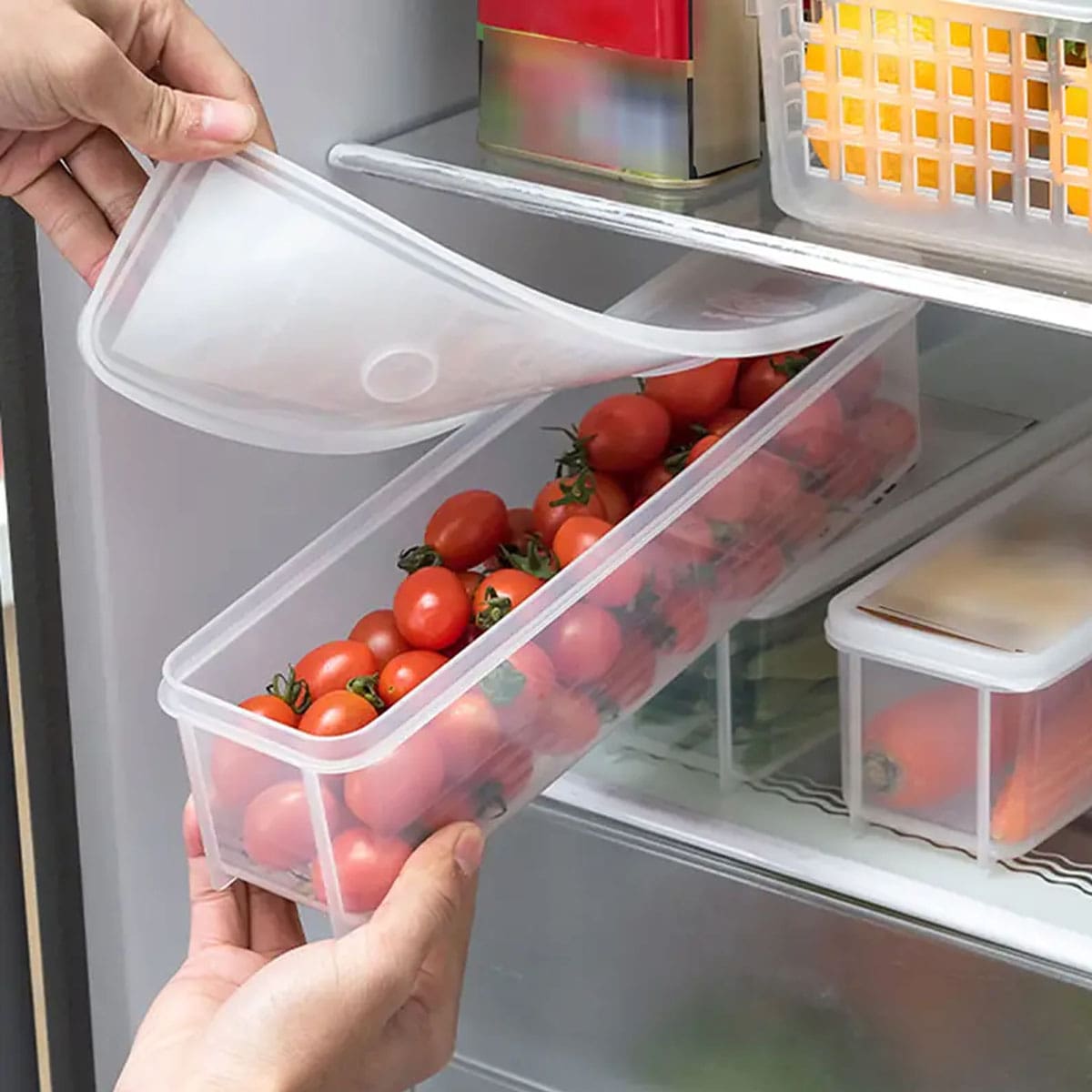 1 plastic transparante opbergd - Food Storage With Colander recensie en prijs