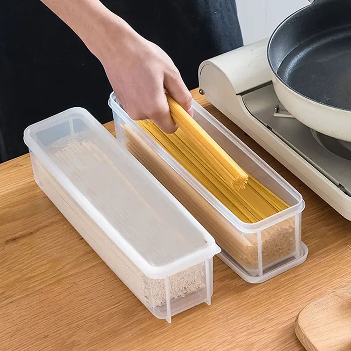 1 plastic transparante opbergd - Food Storage With Colander recensie en prijs